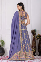 DEIANA'S Heavy Embroidery With Multi Work Lehenga Choli - Lovender - Distacart