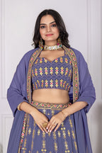 DEIANA'S Heavy Embroidery With Multi Work Lehenga Choli - Lovender - Distacart