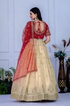 DEIANA'S Heavy Embroidery With Sequence Work Lehenga Choli - Off White - Distacart