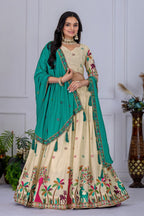 DEIANA'S Heavy Embroidery With Multi Color Work Lehenga Choli - Off White - Distacart