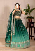 DEIANA'S Heavy Embroidery With Thread Work Lehenga Choli - Green - Distacart