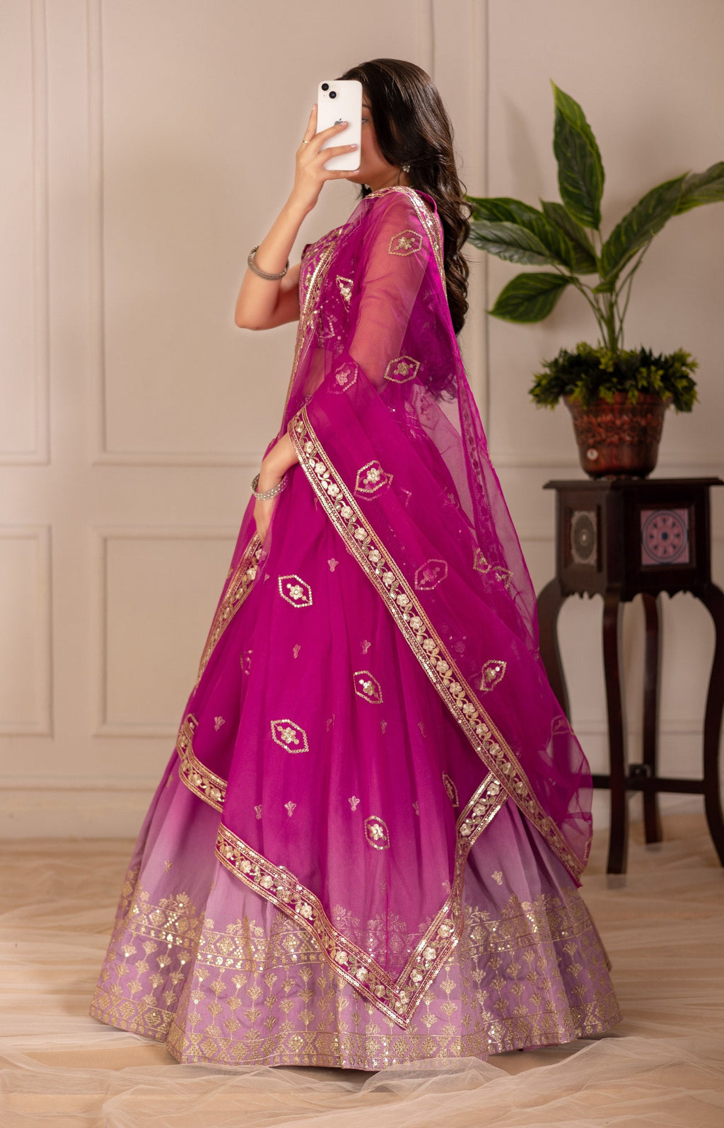DEIANA'S Heavy Embroidery With Thread Work Lehenga Choli - Pink - Distacart