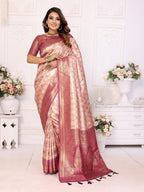 Anaita Off White Banarasi Chaturi Silk With Weaving Saree With Blouse - Distacart
