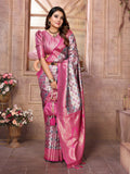 Anaita Rani Pink Banarasi Chaturi Silk With Weaving Saree With Blouse - Distacart