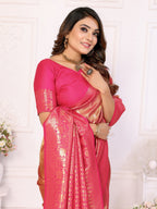 Anaita Light Orange Tissue Silk With Butti Weaving Saree With Blouse - Distacart