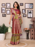Anaita Green Tissue Silk With Jaal Weaving Saree With Blouse - Distacart