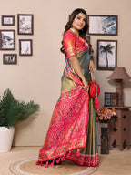 Anaita Mehendi Tissue Silk With Weaving Saree With Blouse - Distacart