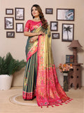 Anaita Mehendi Tissue Silk With Weaving Saree With Blouse - Distacart