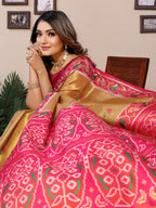 Anaita Golden Tissue Silk With Weaving Saree With Blouse - Distacart