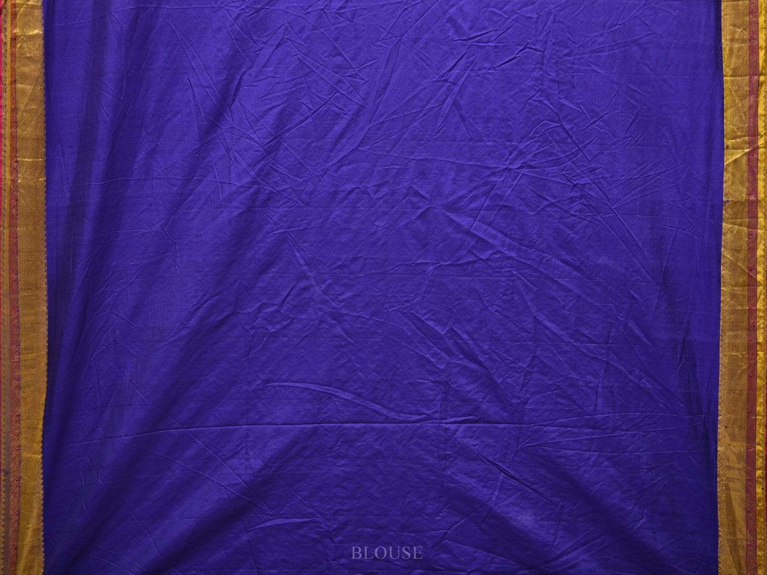 Pink and Dark Blue Bandhani Kanchipuram Silk Handloom Saree with Body Buta Design - Global Threads