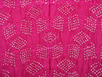 Pink and Purple Bandhani Kanchipuram Silk Handloom Dupatta with Border Design - Global Threads