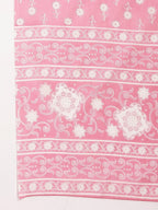 Yufta Pink Ethnic Motifs Print Straight Kurta Trouser Dupatta Set - Distacart