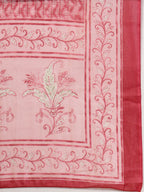 Yufta Pink Pure Cotton Anarkali Dupatta Pant Set