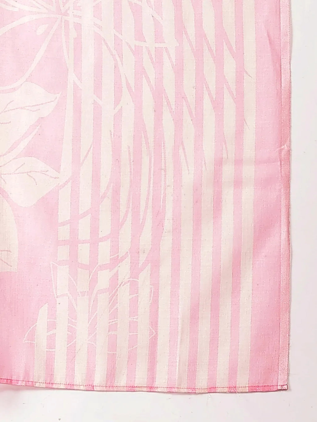 Yufta Pink Solid Thread Work Straight Kurta Trouser Dupatta Set