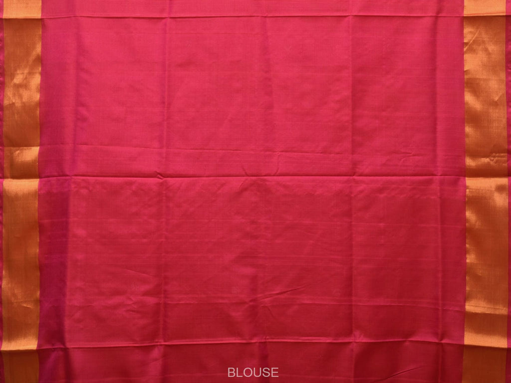 Pink Uppada Silk Handloom Saree with Birds Pallu Design - Global Threads