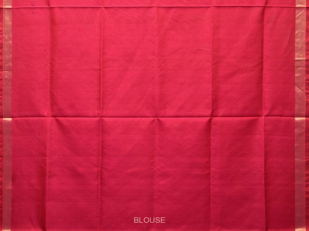 Pink Uppada Silk Handloom Saree with Floral and Birds Design - Global Threads
