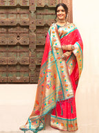Anaita Pink Silk Saree With Blouse Piece - Distacart