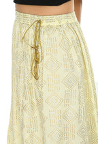Mominos Fashion Moeza Cotton Off White Printed Lehenga (Lancha)