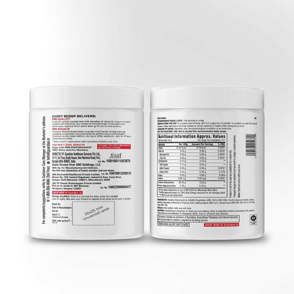 GNC Pro Performance Creatine Monohydrate Cranberry