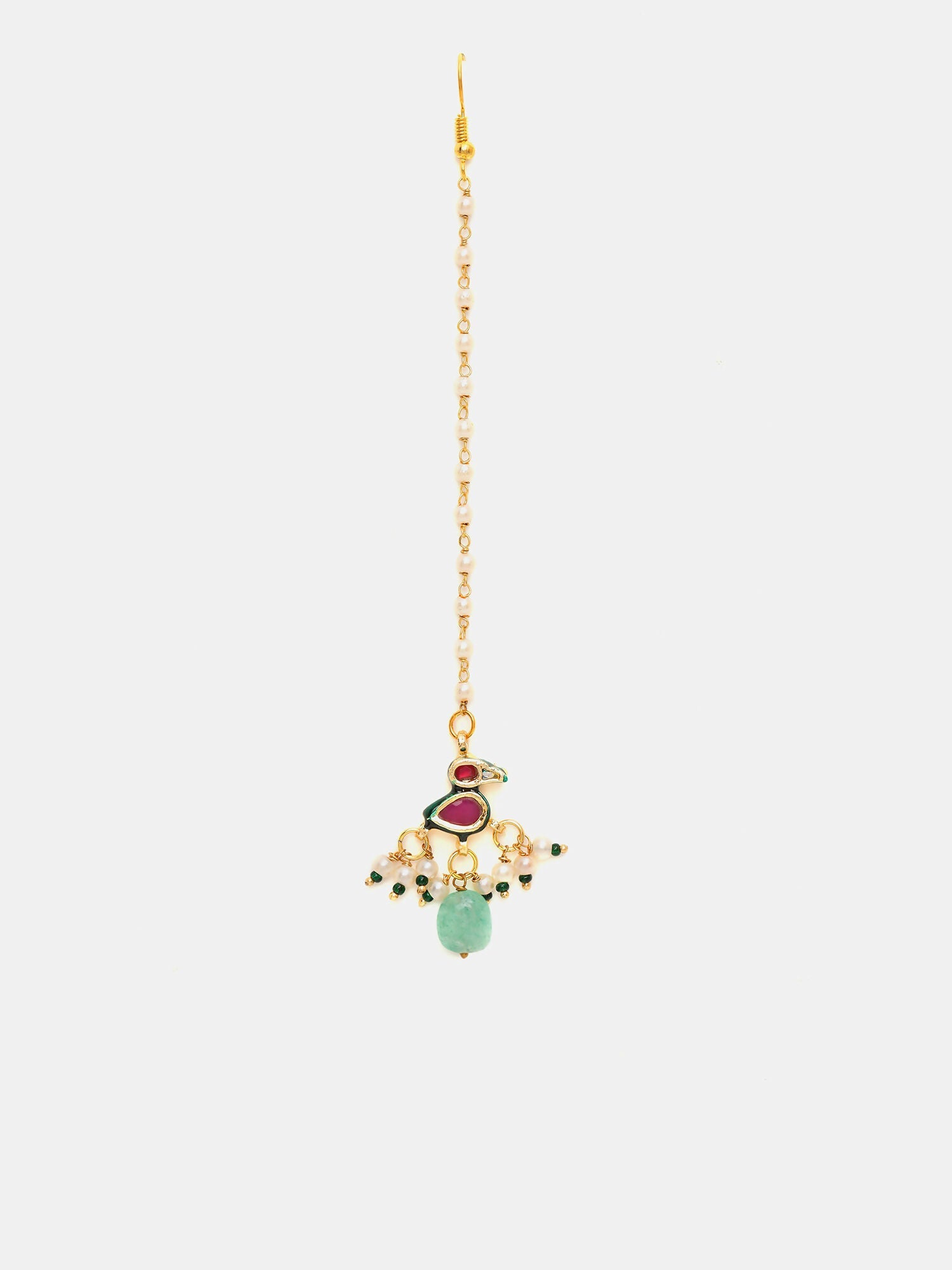 Ruby Raang Multi-Color Kundan Maang Tikka - Distacart