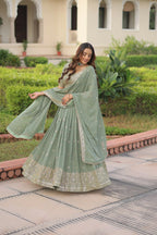 Lehenga Mart Designer Indian Wedding Lehenga Choli-Sea Green - Distacart