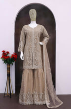 Anaita Cream Heavy Net Readymade Suit with Embroidery & Sequence Work - Distacart