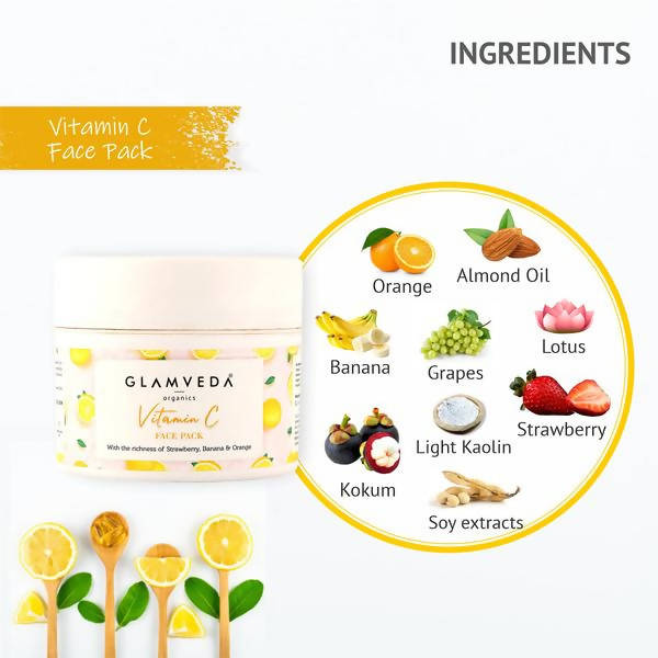 Glamveda Vitamin C Skin Lightening & Brightening Face Pack