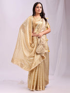 Shree Shyam Fashion Organza Gold Saree - Distacart