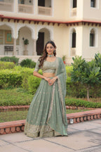 Lehenga Mart Designer Indian Wedding Lehenga Choli-Sea Green - Distacart