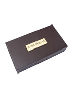 Golden Peacock Brown & Gold-Toned 24 Ct Gold Foil Laxmi And Ganesh Pooja Box
