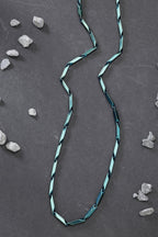 NVR Men's Green Rhodium-Plated Stainless Steel Chain