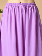 Myshka Women's Purple Georgette Kurta & Skirt With Dupatta Party Sets