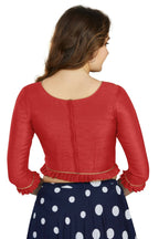 Aastha Fashion Women's Red Art Silk Designer Party Wear Readymade Blouse
