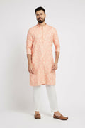 Ethnic India Peach Men's Kurta