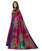 Vamika purple Printed Art Silk Saree