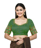 Joban Fashion Women's Green Embroidered Stitched Blouse - Distacart