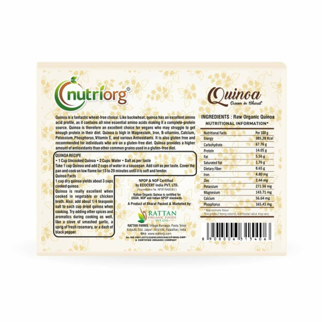 Nutriorg Organic Quinoa - Distacart