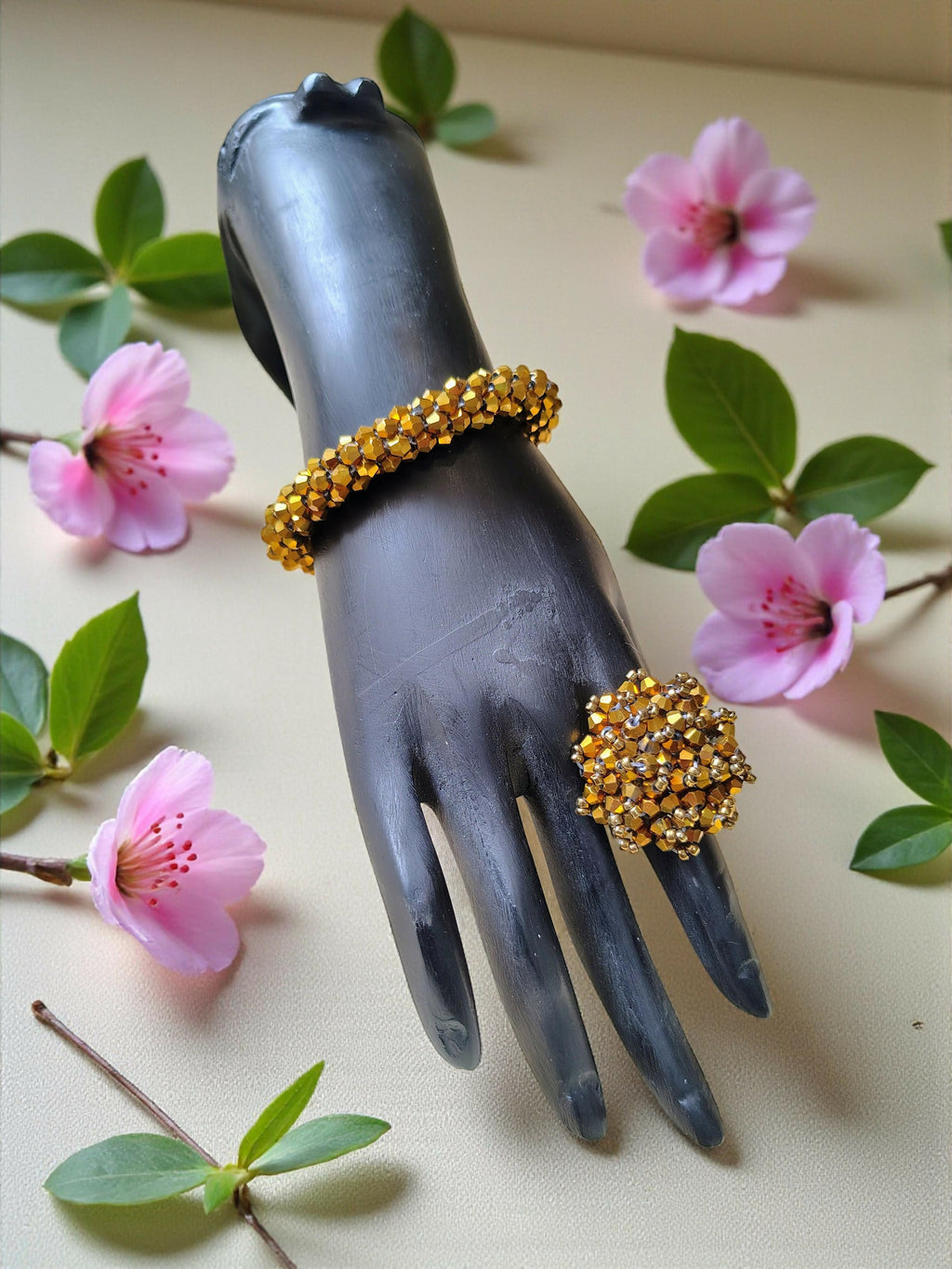 Inhanns Rangshine 4-In-1 Crystal Glam Set - Handmade - Golden