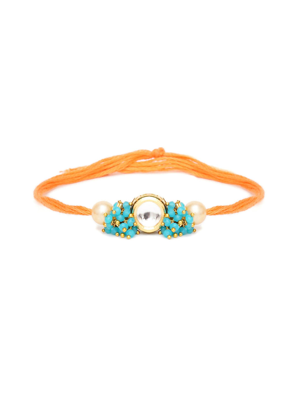 Designer kundan Rakhi - Ruby Raang - Distacart