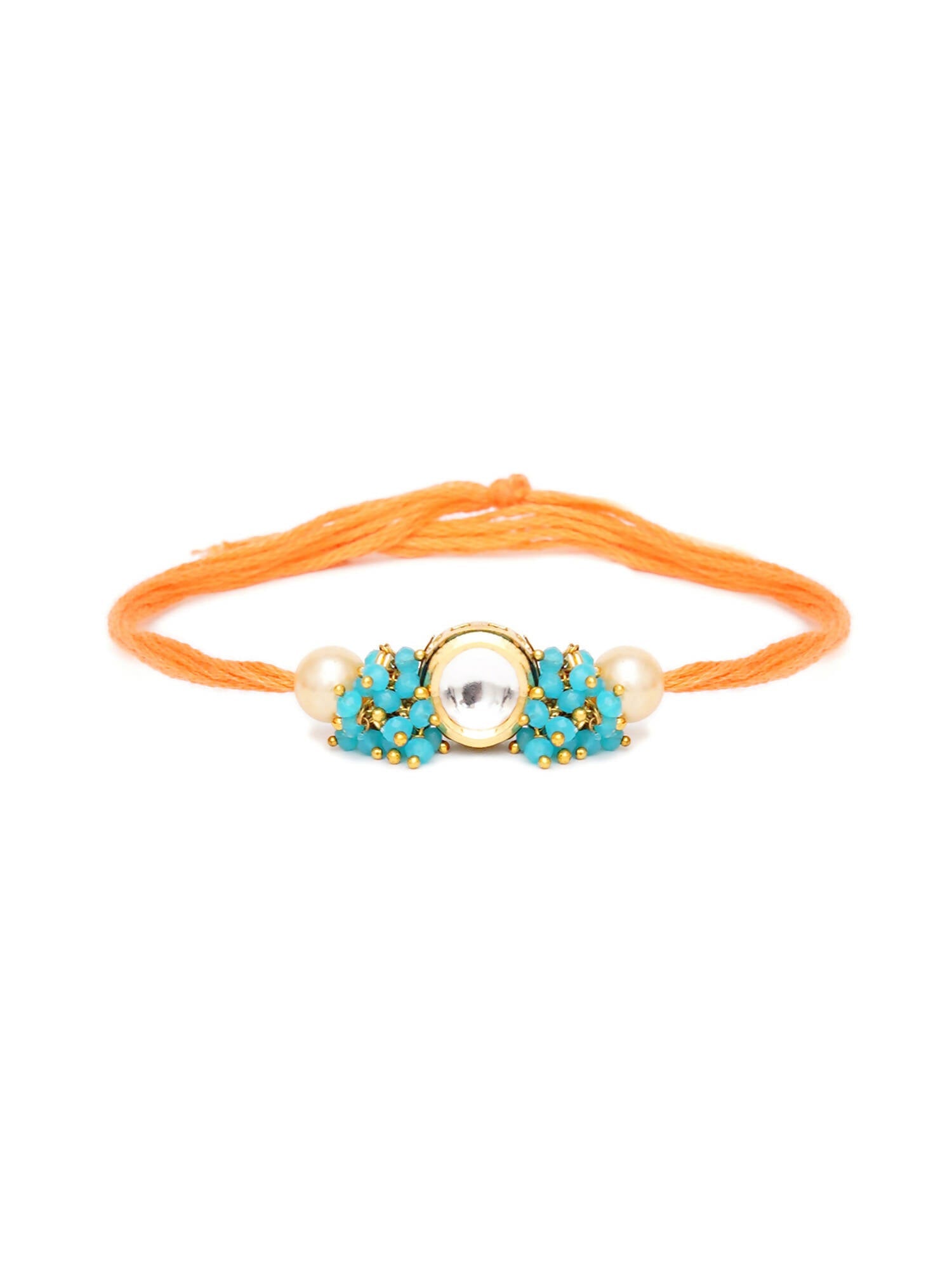 Designer kundan Rakhi - Ruby Raang - Distacart