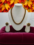 Inhanns Noor-E-Jalwa – Handmade Crystal Bead Necklace / Necklace With Earrings -Adjustable - Golden