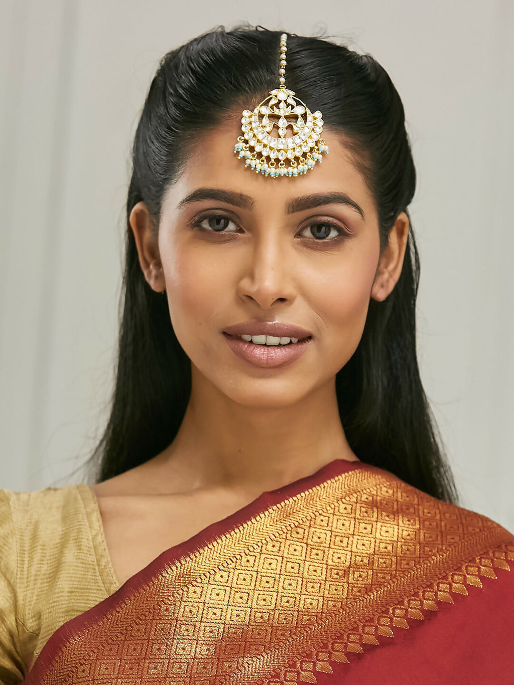 Nuyug 22k Gold Plated Crescent Maang Tikka - Distacart