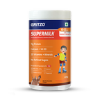 Gritzo SuperMilk Overall Growth (7-12y Girls), Zero Refined Sugar, 21 Vitamins & Minerals