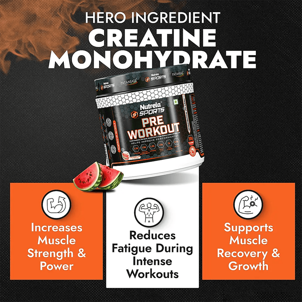 Patanjali Nutrela Sports Pre - Workout-(Watermelon) - Distacart