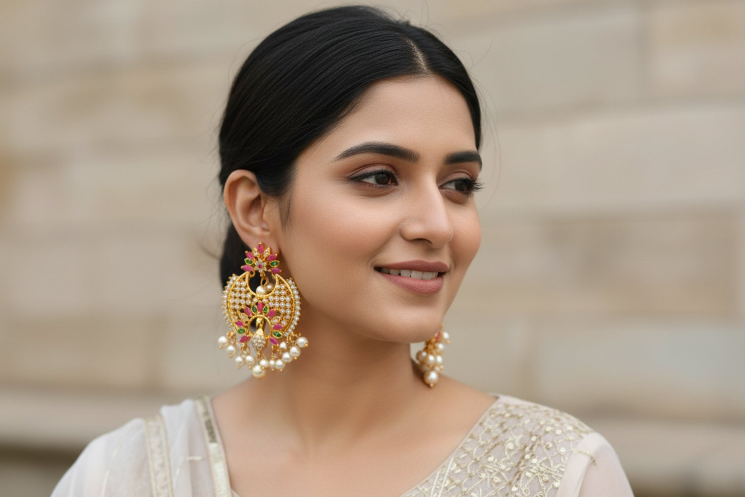 Multicolor AD Designer Earrings - Distacart