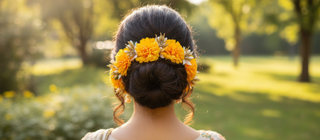 Yellow Bridal Flower Hair Accessories