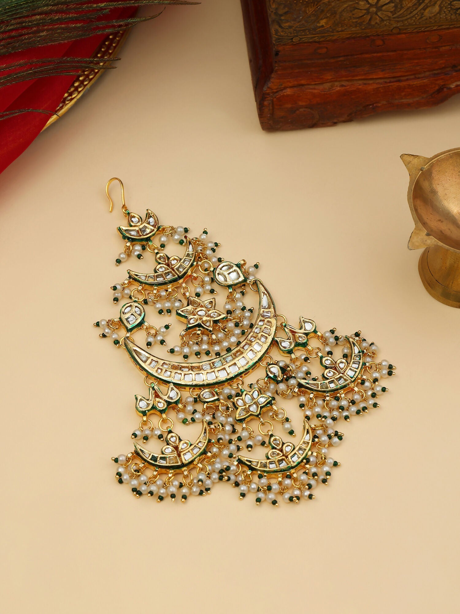 Ruby Raang 22k Gold Polished Kundan Passa - Distacart