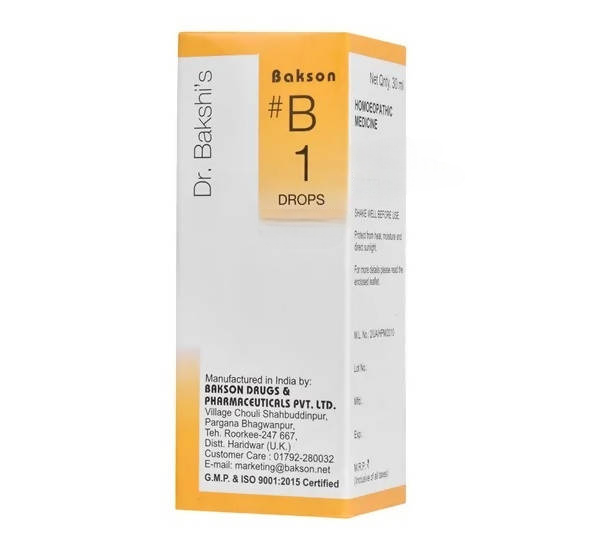 Bakson's Homeopathy B1 Drops - Distacart
