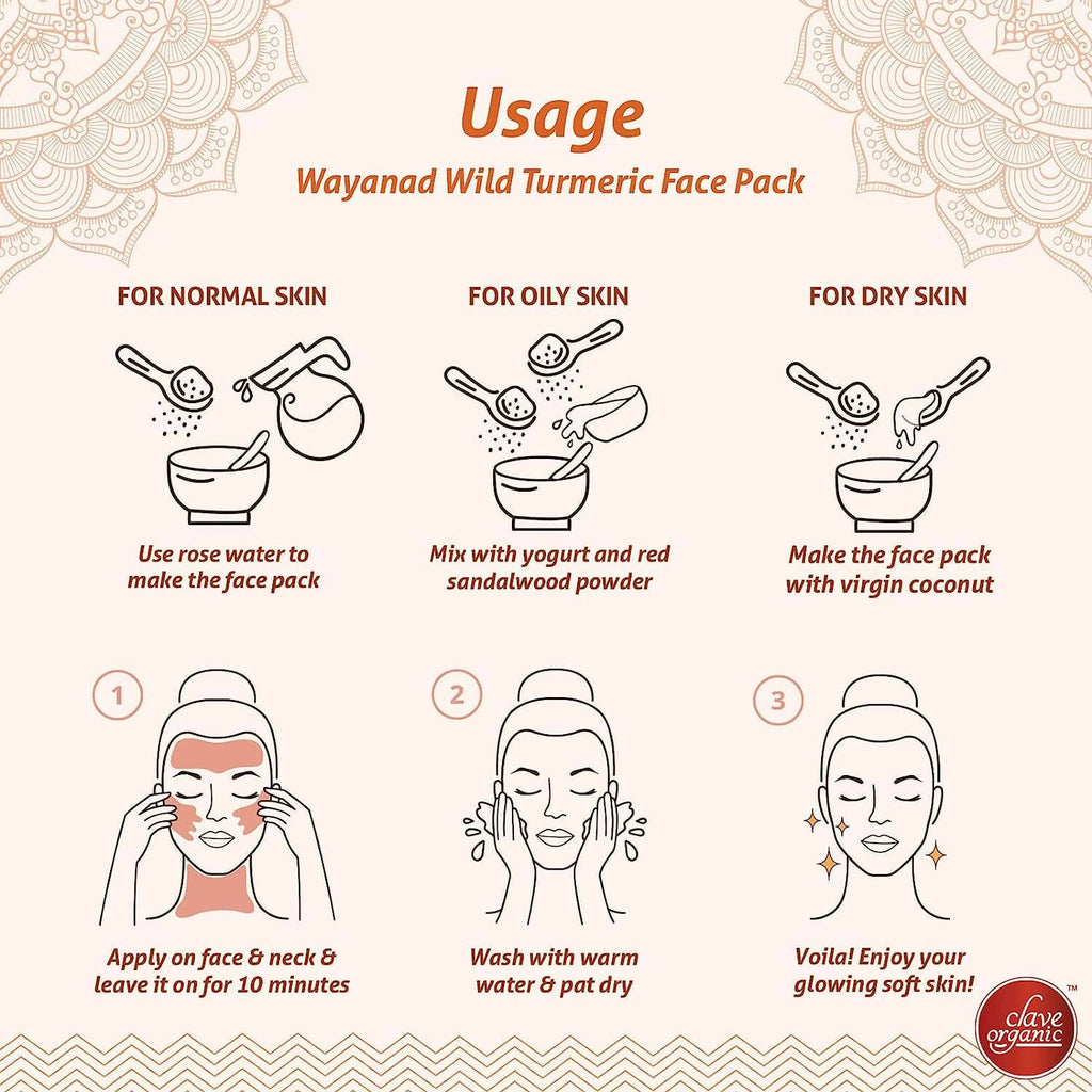 Clave Organic Wayanad Wild Turmeric Powder for Face Pack