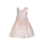 Asmaani Baby Girl's Peach Color Satin Knee Length Frock (AS-DRESS-22007)